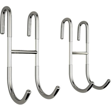2-pakks dusjdørkrok i glass, belagt matt svart, 304 rustfritt stål hyller, badeværelse rammeløst borrefritt henger, for badetøy, badekåpe