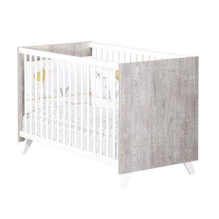 Vauvan sänky - 120 x 60 cm - Babyprice Scandi harmaa - Puinen