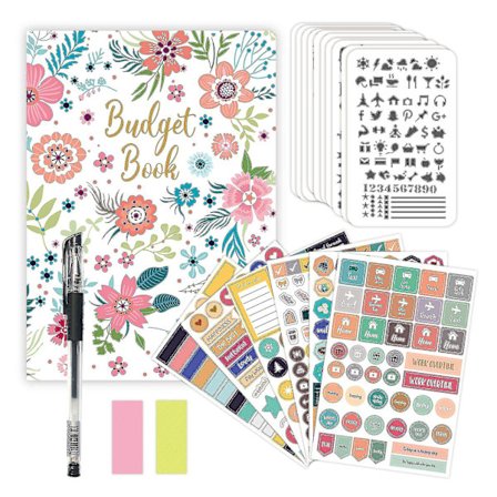 Budsjettplanlegger - Finansarrangør, utgiftsoversikt, udatert finansplanlegger og regningsarrangør, 5,5" X 8,2" Månedlig budsjettbok, Kontobok, Start