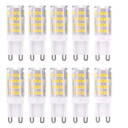 Db G9 LED-lampa, varmvit 3000k G9 motsvarande en 40w halogenlampa, ej dimbar, 10-pack (hs