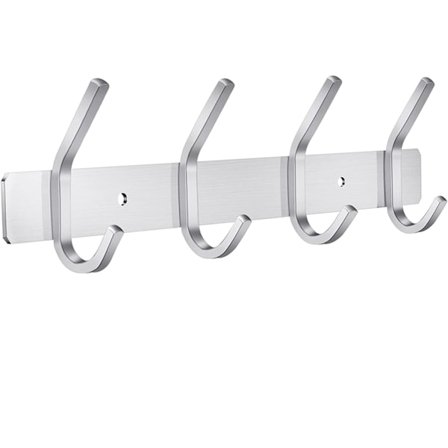 Seinälle kiinnitettävä naulakko, ruostumattomasta teräksestä valmistettu naulakko seinälle