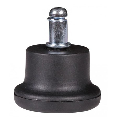 Rootz set om 5 designplastgolvglidar - fotglidar för kontorsstol runda svarta 11 mm