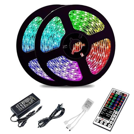 LED-lysstripe RGB 10m Tiktok 2835 SMD 600 LED 44-knapps fjernkontroll