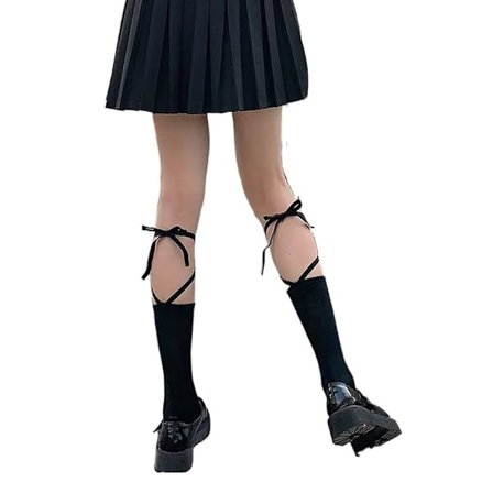 Nettingstrømper Stropp Kalvsokker SVART 2 2