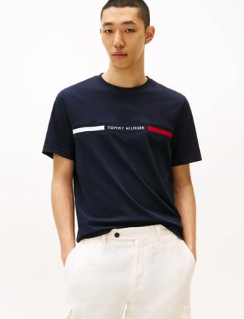 Tommy Hilfiger Hilfiger Chest Insert Tee - Navy - M