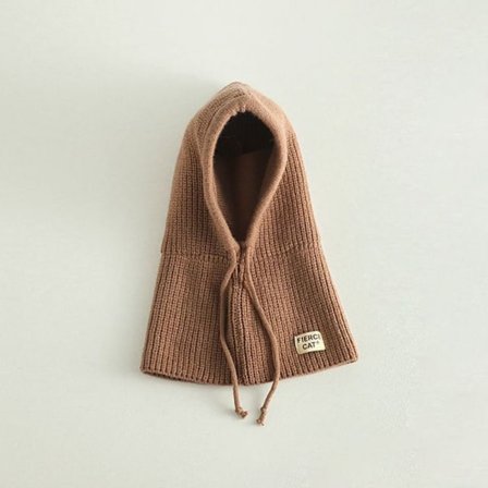 Lasten Soft Balaclava Lasten neulehattu KAHVI