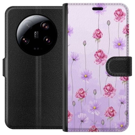 Kompatibelt Lommeboketui til Xiaomi 13 Ultra Petal Reverie Lilac Mist