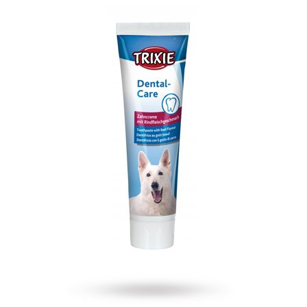 Trixie - Tannkrem med kjøttsmak 100 g - Markeringsbeskyttelse, Tispetruse, Hjemmeapotek på Doggie.no
