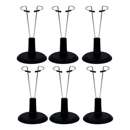 Justerbare dukkestativer Metall Plysj Leketøyholder for 4-8 tommers dukker Enkel montering Dukketilbehør Organizer for utstillingsvindu 