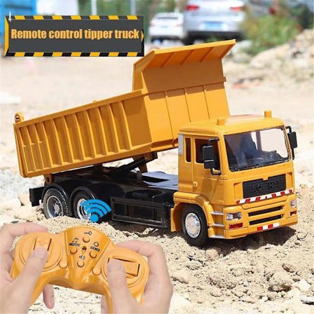 Fjernstyrede Lastbiler RC Dumper 1/24 8CH Fjernstyret Dumper RC Byggekøretøjer 2.4G RC Lastbiler Drengelegetøj Bil Boxing Day Tw