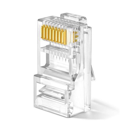 RJ45 Nettverkskabel Modulær Plugg Ethernet Kabelkontakt Uskjermet 8 Pin Modulær UTP Krystallplugg