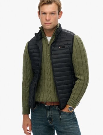 Superdry Sport Fuji Lite Padded Gilet - Black - S