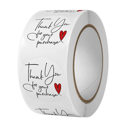 500 stk Tak for dit køb Stickers Scrapbog Gracia