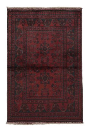 Noué À La Main Afghan Khal Mohammadi Tapis 99X149 De Laine Noir Petit