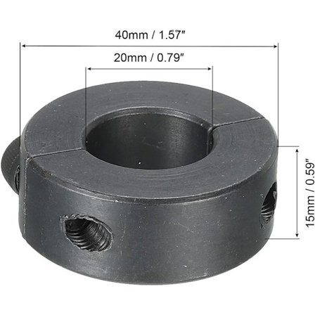 Akselin kaulukset kaksoisjaettu kiristyspanta 0,79 TUUMAA (20 mm) 0,79