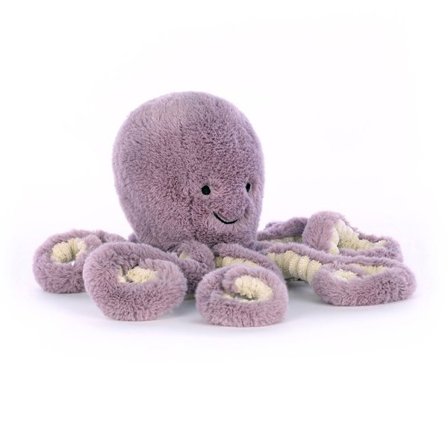 Jellycat Odell Blæksprutte, lille lilla størrelse 23cm