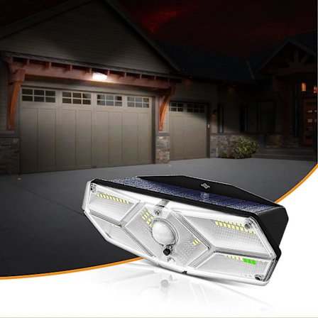 Solcellslampa utomhus, solcellslampa utomhus 104 LED solcellslampa med trådlös rörelsesensor