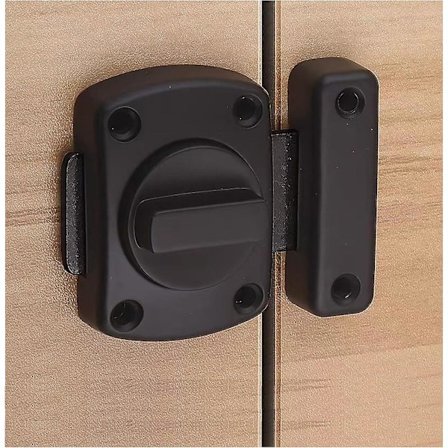 Badrumsdörrlås Svängskåp Fönsterlås Lås Säkerhetslås Zink Legering Badrumslås Med Skruvar För Skåpdörrlås (svart)