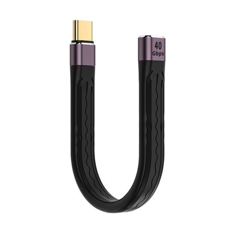 Förlängningskabel 40Gbps Förläng kabel USB C hona till hane 100W förlängningskabel typ C synkroniseringsdatasladd för mobil power