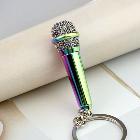 Mikrofon Nyckelring Mini Simulering Liten Mikrofon (Multi-färg)