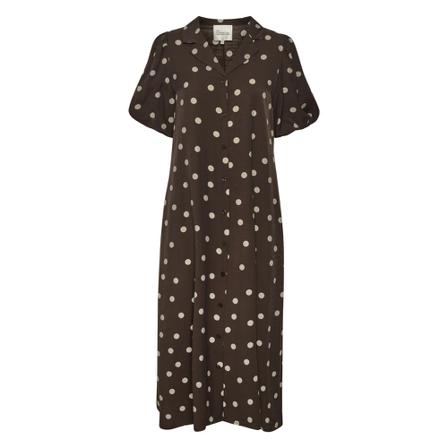 My Essential Wardrobe, Costa MW Long Dress Bruin, Dames, Maat:L