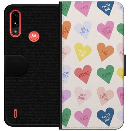 Kompatibelt Lommeboketui til Motorola Motorola Moto E7 Power CandyHearts
