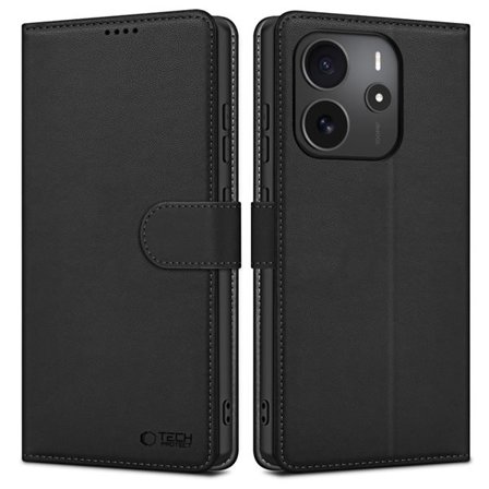 Tech-Protect lompakkokotelo Xiaomi Redmi Note 14 4G / LTE - Matta musta
