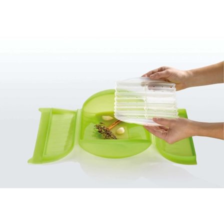 LÉKUÉ Steam Cooker with tray 3-4p. Green