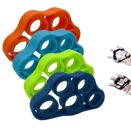 4 stk. fingerstyrker, fingerstrækker, silikone håndmuskler håndgreb støtte til styrkelse af rehabilitering, reducer smerter