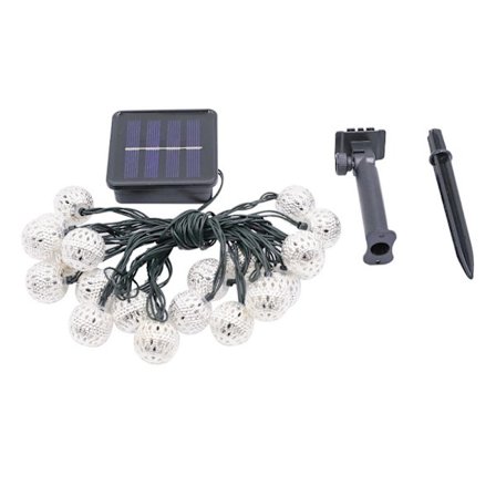String Lights, Vattentät 20 Led Metal Goble Lantern Solar String