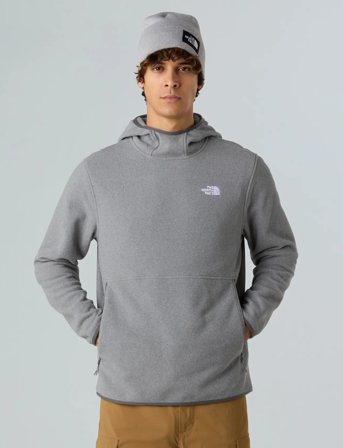 The North Face M Glacier Fleece Pullover Hoodie - Grey - M