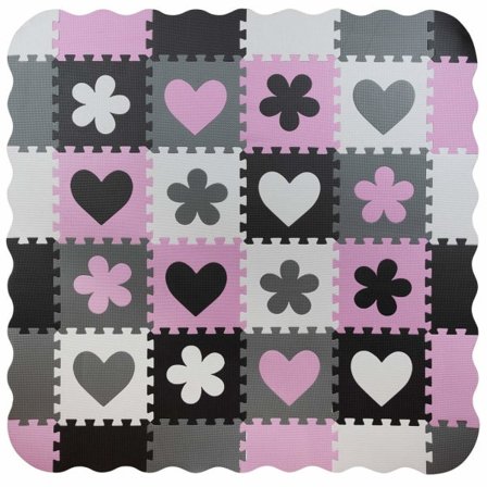 TG Skumgummi Lekmatte - Puslespill flerfarget