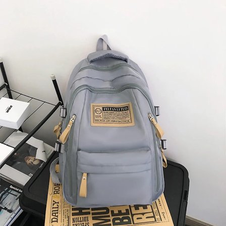 Vattentät ryggsäck i nylon för dam, stor kapacitet, skolväska för flickor, moderiktiga reseryggsäckar, studentböcker, Mochila~10920