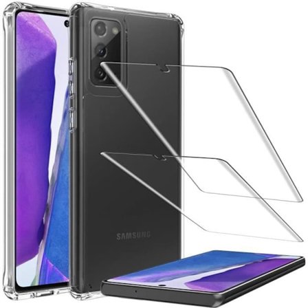 Fodral till Samsung Galaxy Note 20 med skärmskydd i härdat glas (X2]