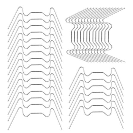 120 stk. Mini drivhusklemmer, rustfrit stål W-type klemmer Drivhusglas klemme Tråd Fjederklemmer Clips til fastgørelse af drivhuspaneler Have