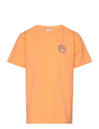 Pkkim Ss Tee T-shirts Short-sleeved Oransje Little Pieces*Betinget Tilbud