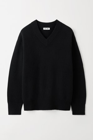 Soft Goat - Men's V-neck - Men cashmere sweater - XXL - Black