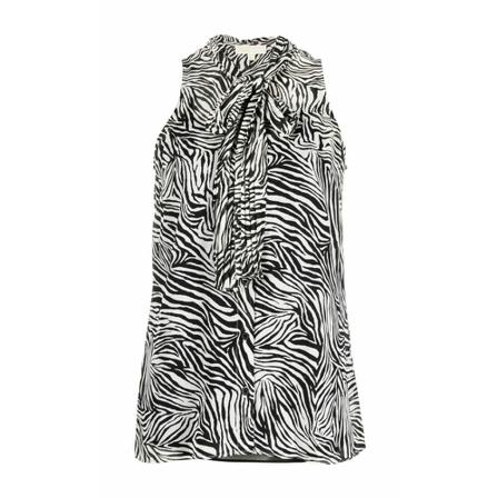 Michael Kors Zebra Top with Bow Sort, Dame