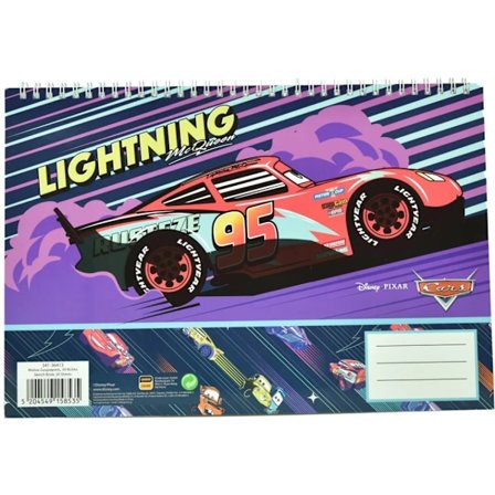Disney Cars Lightning A/4 Spiral Skissblock, 30 Ark