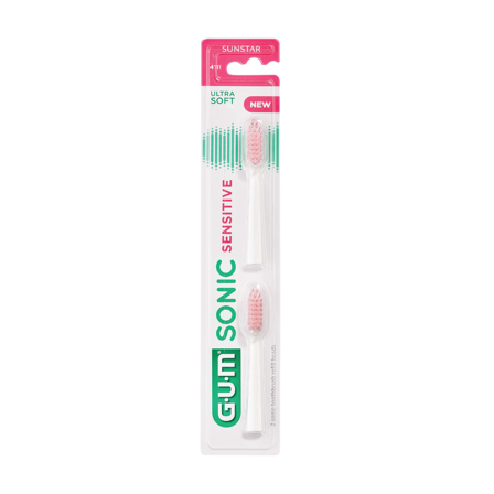 Gum Sonic Daily Sensitive Børstehoder Refill, 2 stk.
