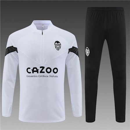 22-23 New Season Valencia Vuxen/Barn Långärmad Jersey Set white L