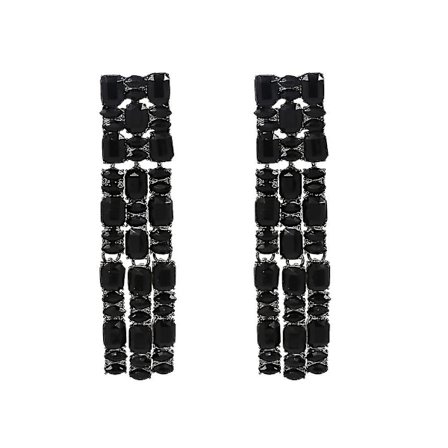 Färgglada kristallhängeörhängen Geometriska vintageörhängen Hög kvalitet