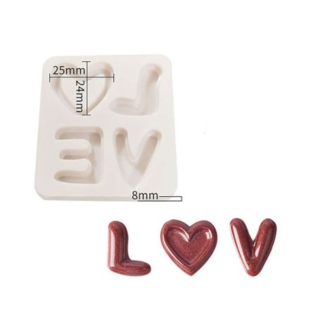 Roshjärta Läpp Silikonformar för Ljustillverkning Tvål Choklad Fondant Tårta