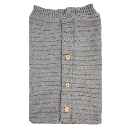 Baby Swaddle Vognteppe Vinter Varm Nyfødt Sovepose Spedbarn Lys Grå