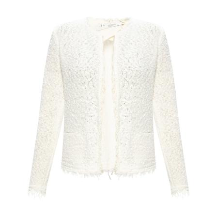 Iro, Raw-cut cardigan Wit, Dames, Maat:S,Katoen