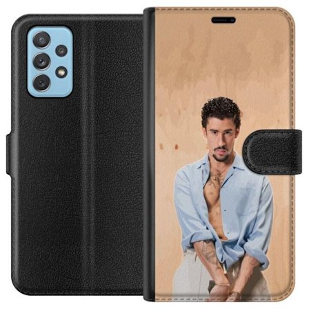 Yhteensopiva Lompakkokotelo Samsung Galaxy A72 5G Bad Bunny Super Bowl-inspiroima grafiikka, jossa NFL-trofe ja San Franciscon silta urheilusuunnittel