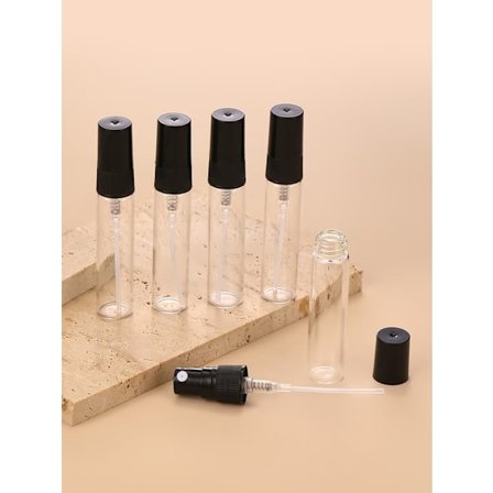 Lille Parfume Flaske, 5 ml - 5 stk Sort—pa
