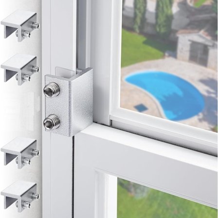 Skjutbara fönsterlås - Horisontella & upp/ner - 4 set silver