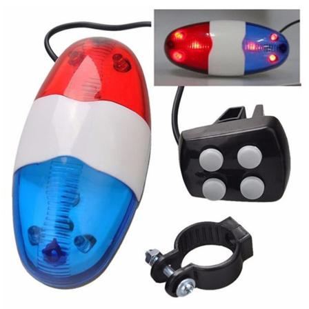 6 LED 4 Tone Cykelklokke Politi Lys Elektronisk Horn Sirene Ki
