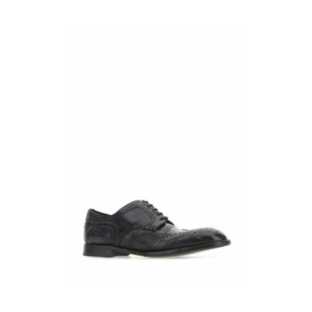 Dolce & Gabbana, Dented Style Derby Shoes Czarny, Mężczyzna, Rozmiar: 41 EU
